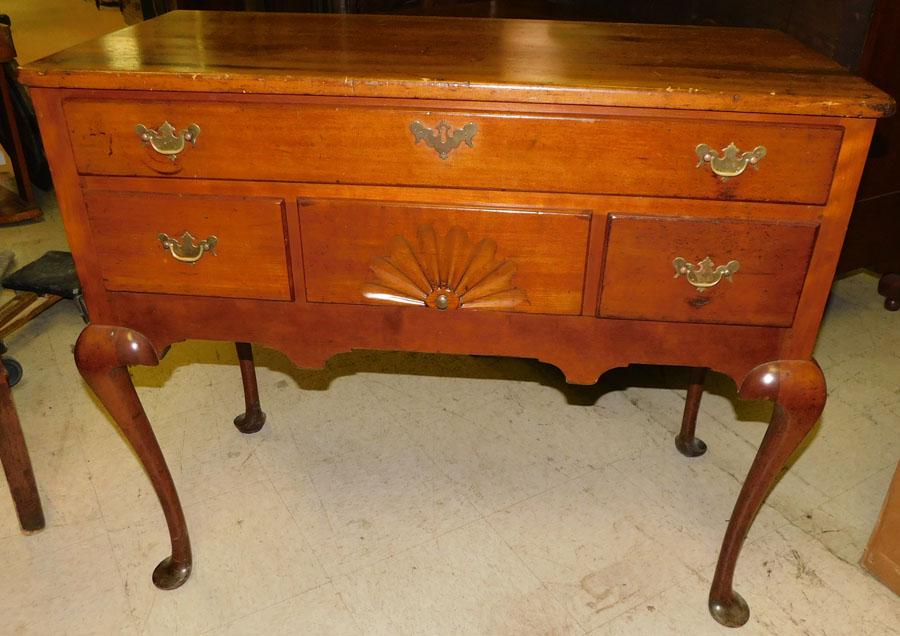 19th C American Cherry Queen Anne Low Boy (1 of 5)