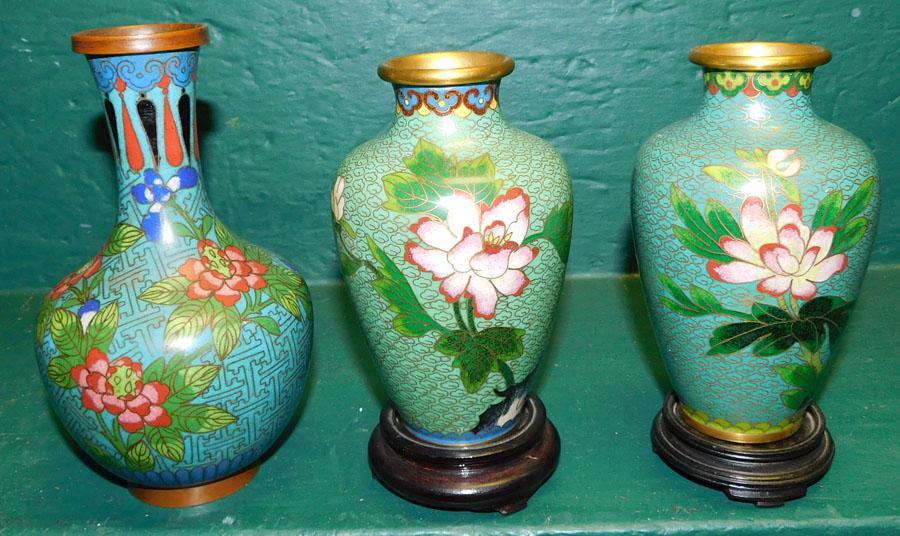 Three Small Cloisonné Vases (1 of 3)