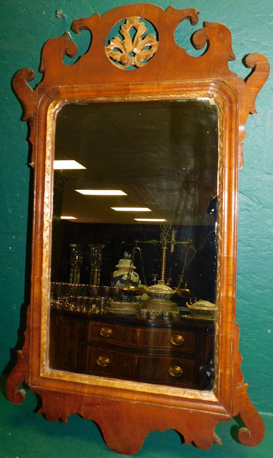 19th C Walnut Chippendale Mirror (1 of 4)