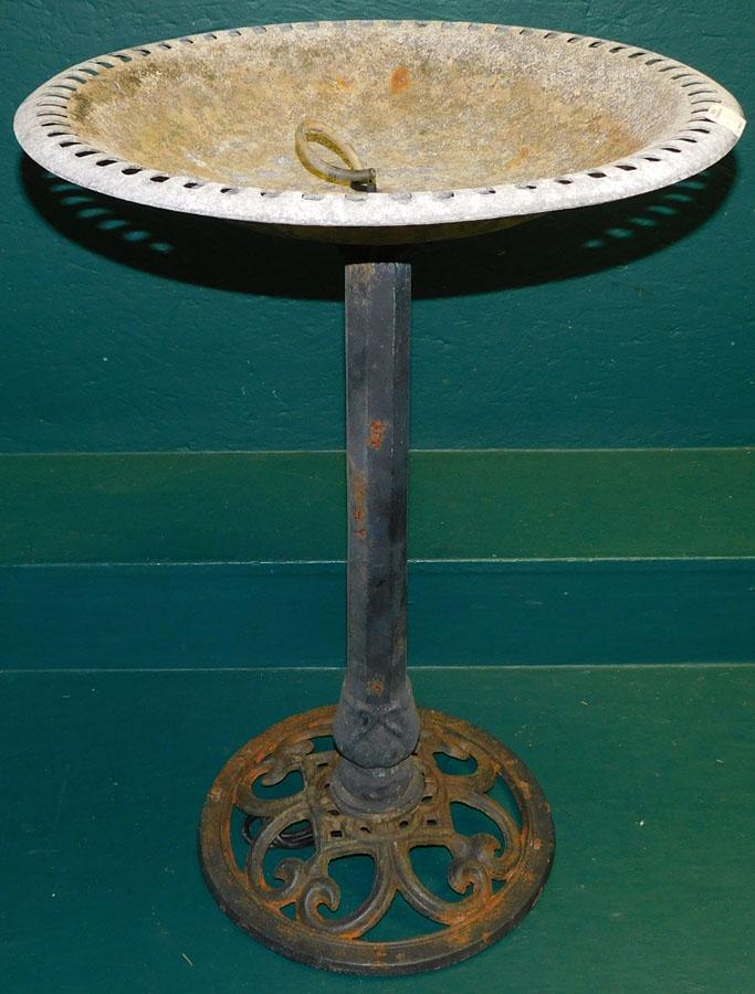 Cast Aluminum & Cast Iron Bird Bath (1 of 5)