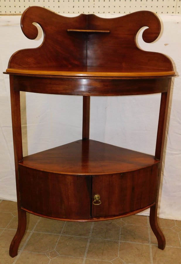 19th C Mahogany Corner Wash Stand (1 of 5)