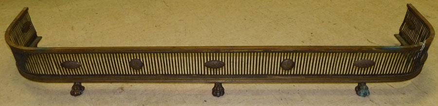 Antique Brass Open Work Fireplace Fender (1 of 4)