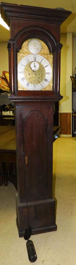 19th C Oak 8 Day Grandfather Clock - Val Downs Louth (1 of 4)