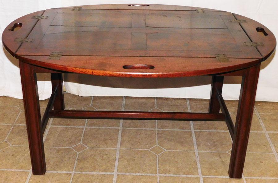 19th C Mahogany Butlers Tray Coffee Table (1 of 4)