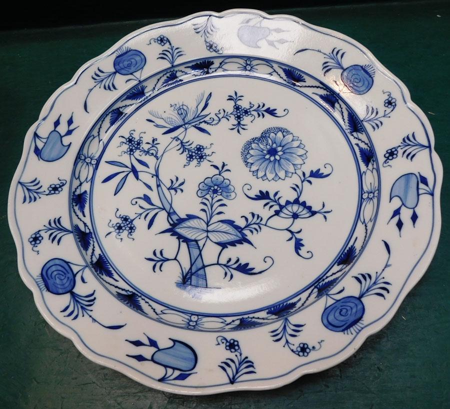 Meissen Blue Onion Charger: Meissen Blue Onion Charger. 13 3/4" Dia