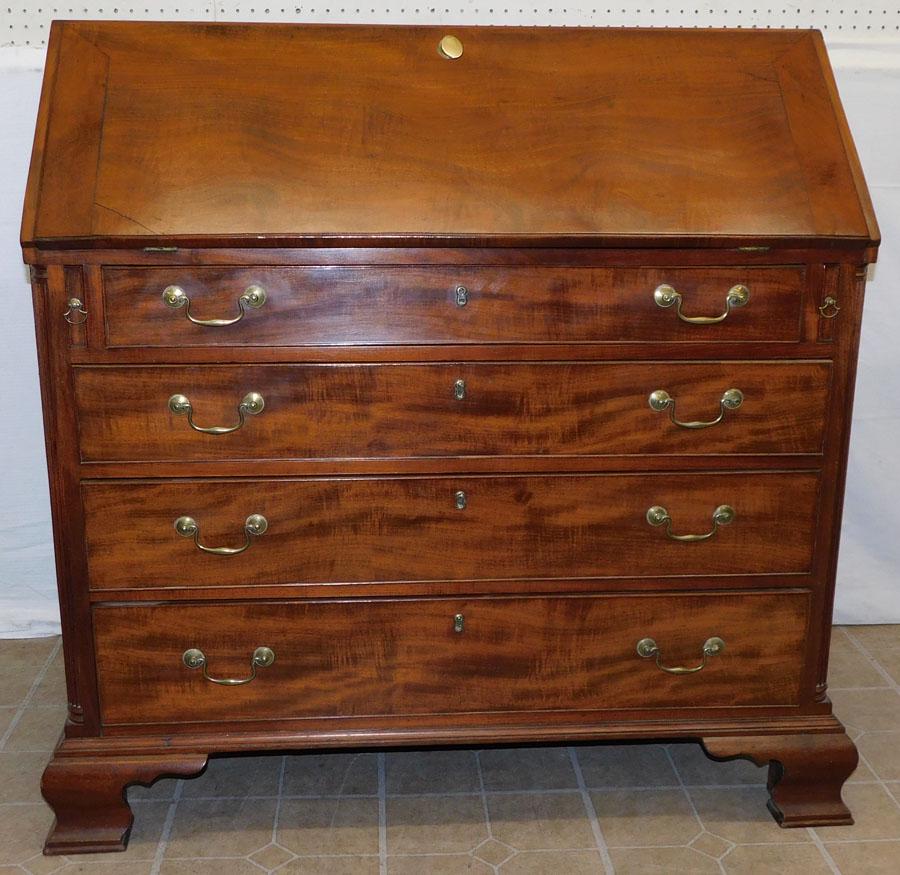 19th C American Mahogany Slant Front Desk (1 of 9)
