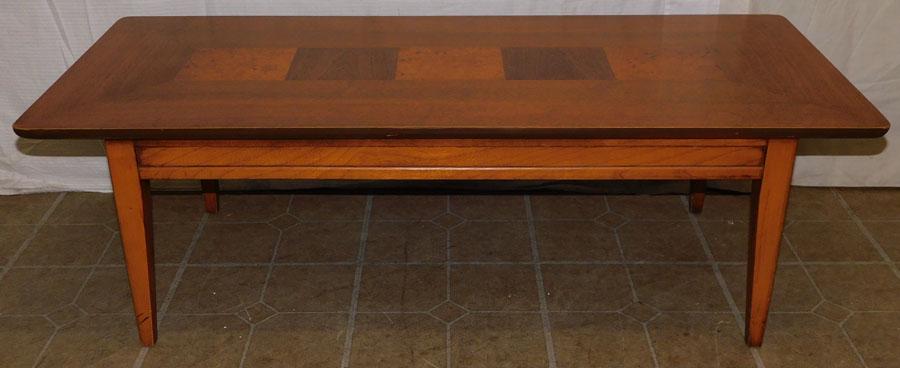 MCM Walnut & Burl Walnut Coffee Table By Lane (1 of 5)