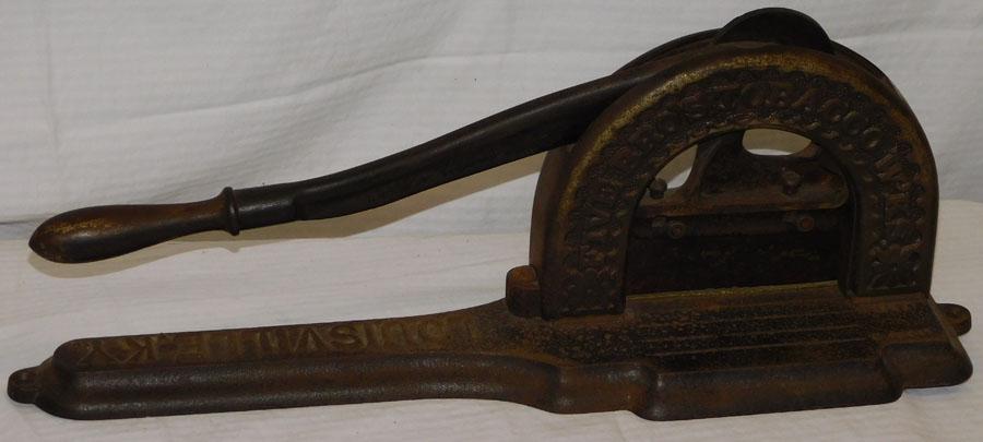 Antique Cast Iron Tobacco Cutter, (Louisville, KY) (1 of 4)