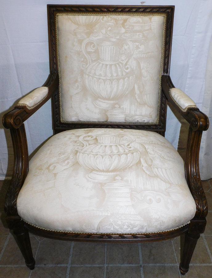 French Walnut Carved Arm Chair (1 of 7)
