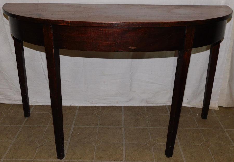 19th C Mahogany Demilune Console (1 of 3)
