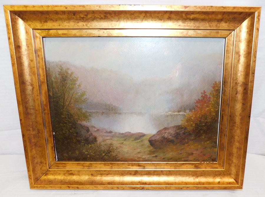 Oil on Board Mountain Scene - Signed (1 of 4)