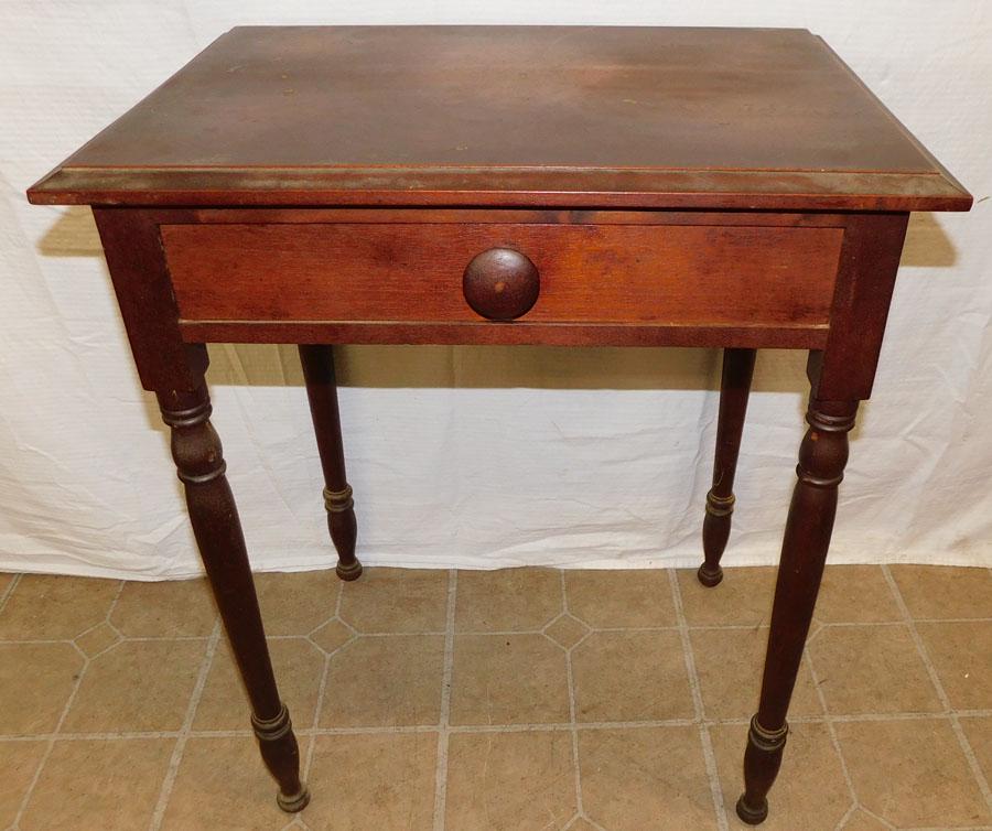 19th C Walnut One Drawer Work Table (1 of 4)