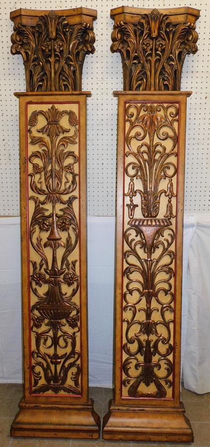 Two Paint Decorated Wall Panels (1 of 4)