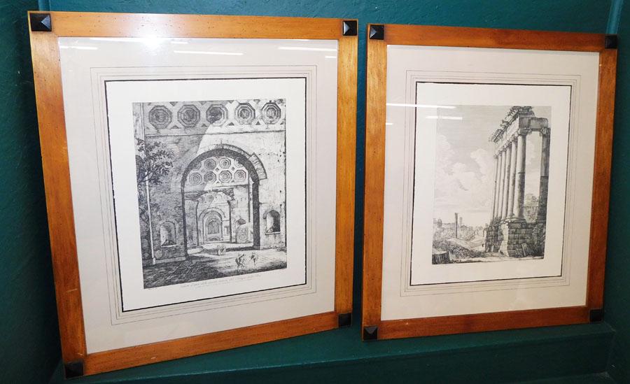 Pair Framed Black & White Engravings (1 of 11)