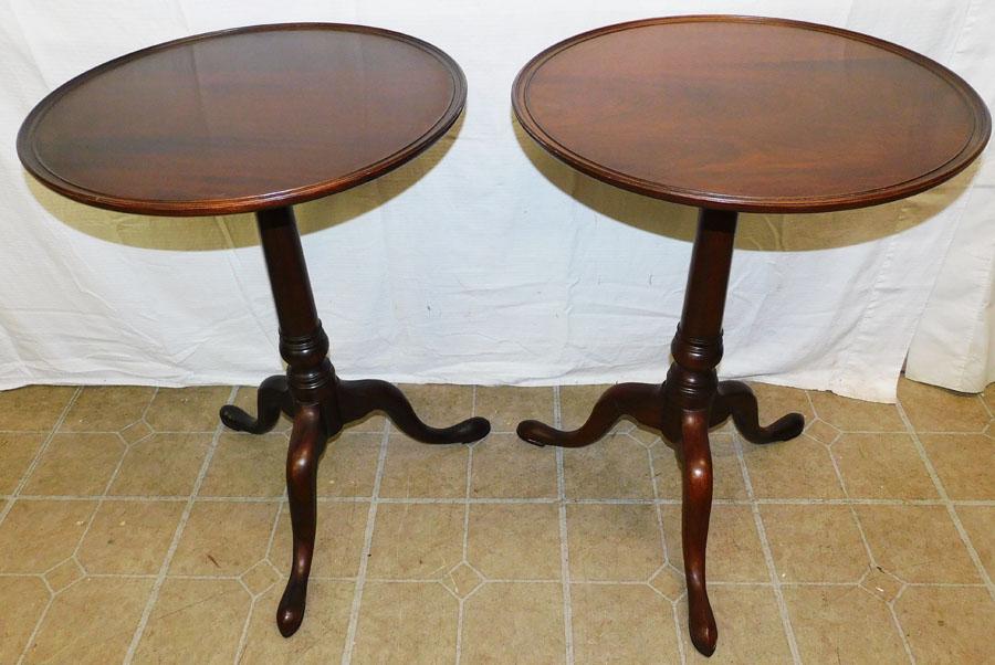 Two Queen Ann Dish Top Tilt Top Stands By CW Kittinger (1 of 8)