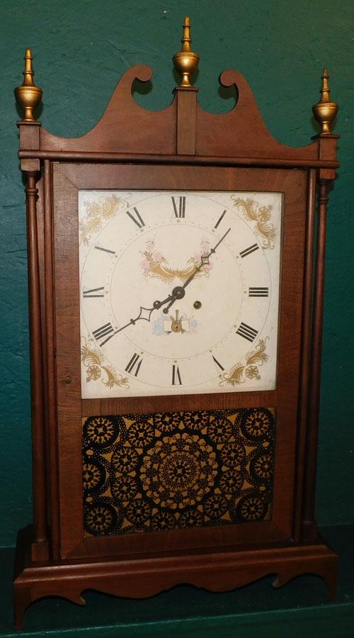Walnut Clock By Eli Terry: Walnut Clock By Eli Terry . 18 1/4" W 5 1/2" D 31 3/4" H