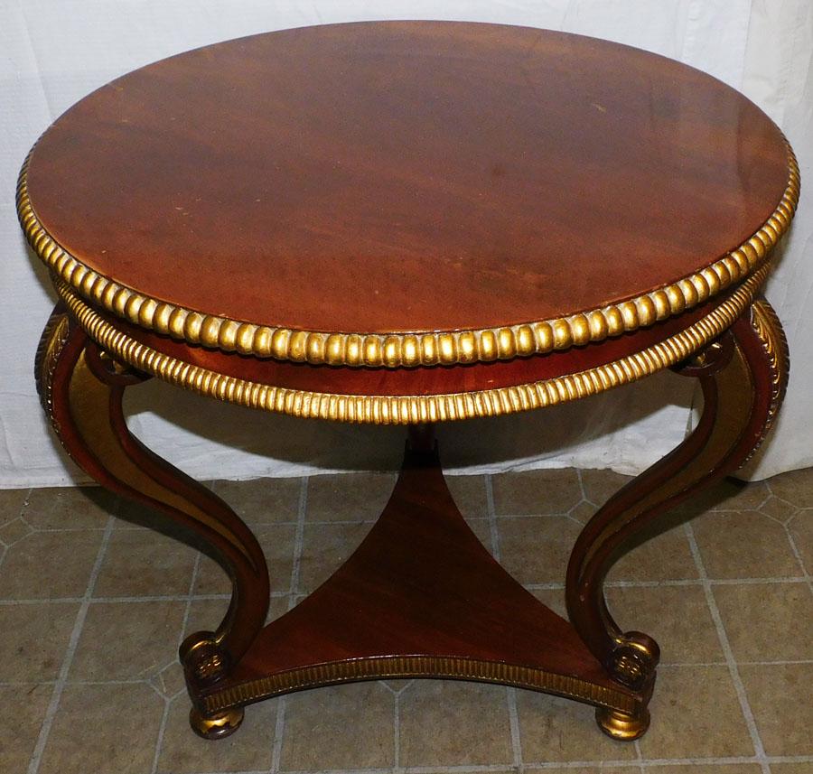 Mahogany Paint Decorated Center Table (1 of 6)