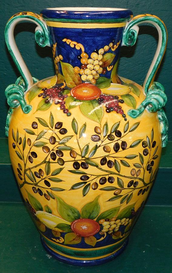 Italian Paint Decorated Pottery Jug (1 of 6)