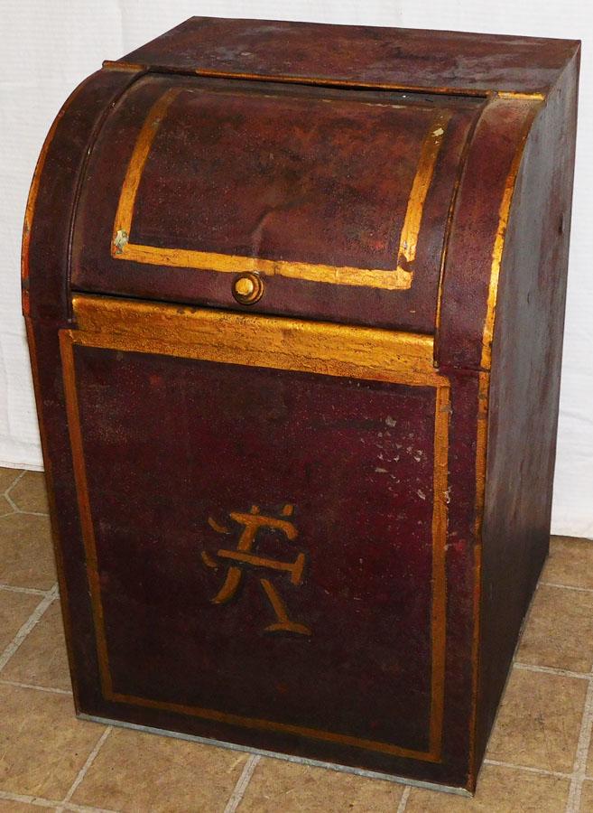 Antique Tole Painted Bin (1 of 5)