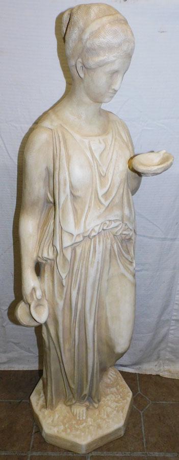 Painted Chalk Sculpture Of A Lady (1 of 4)