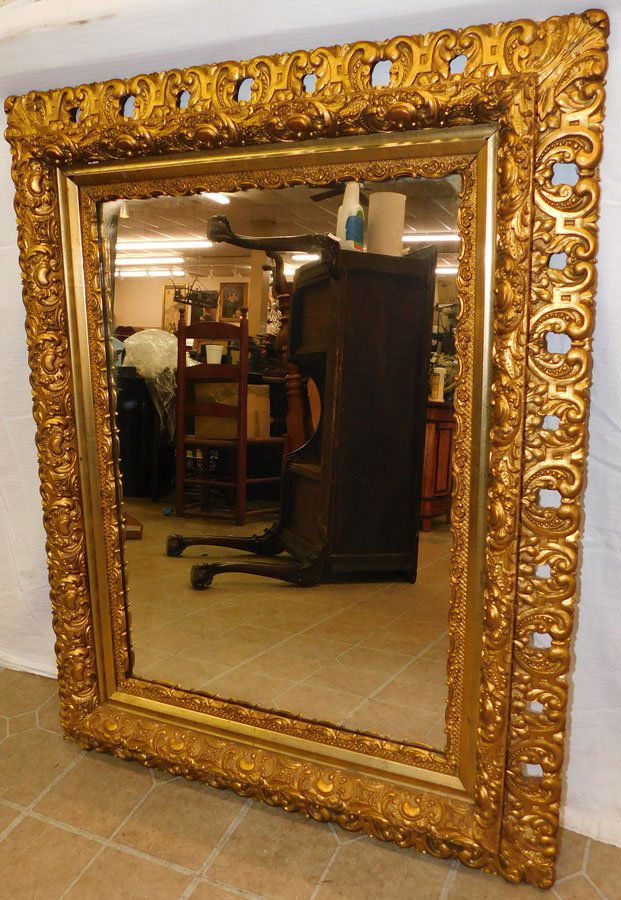 Antique Gilded Framed Ornate Mirror (1 of 3)