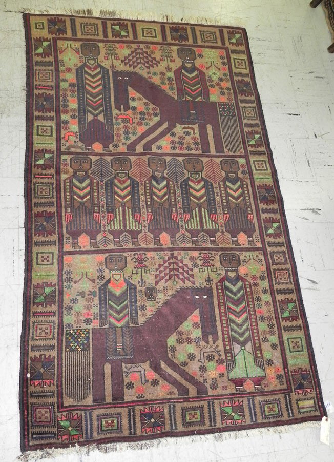 6' 5" x 3' 9" Iranian hand made rug.: 6' 5" x 3' 9" Iranian hand made rug.
