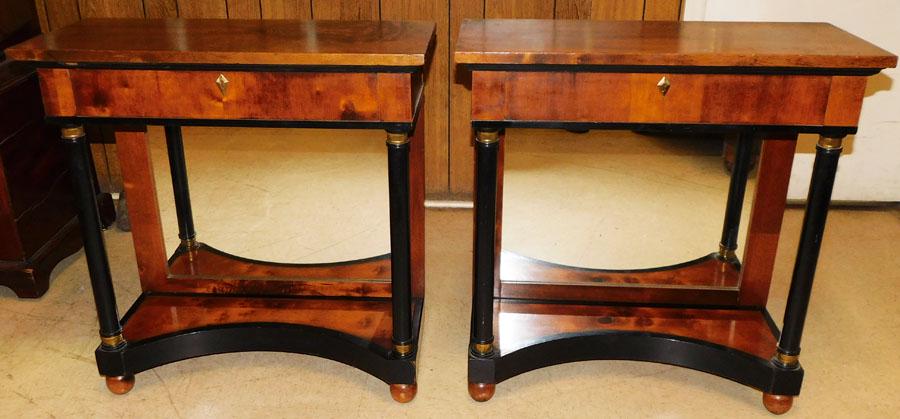 Two French Empire Style Mahogany Petticoat Tables By Drexel (1 of 5)