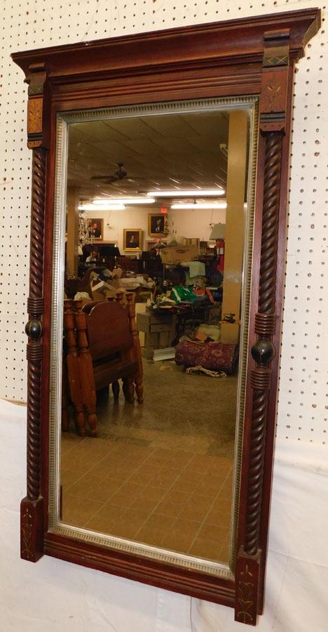 Victorian Walnut Framed Mirror (1 of 5)