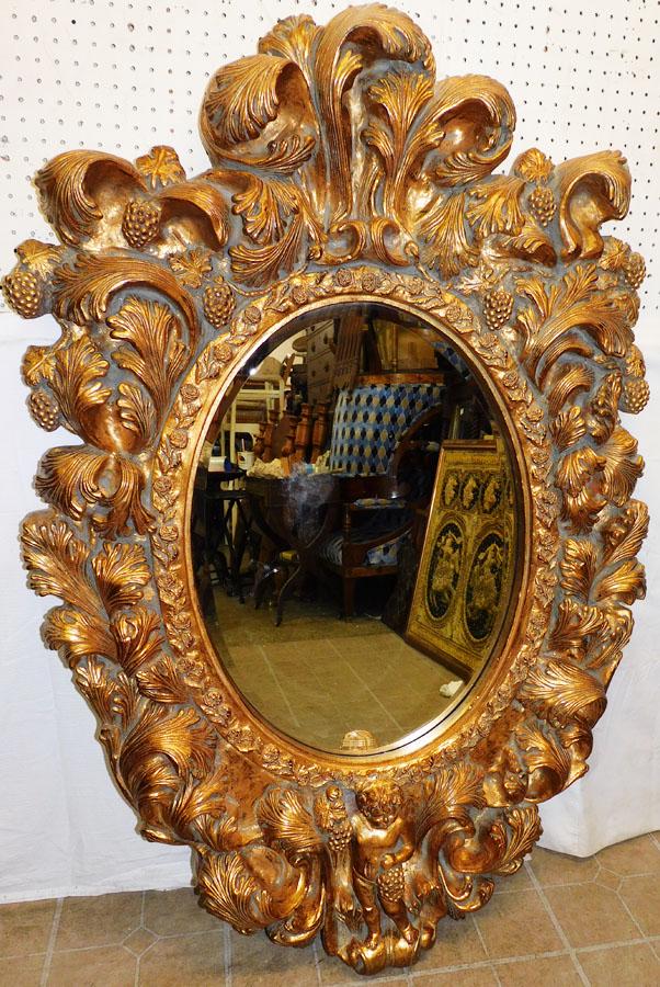Ornate Gilded Framed Mirror (1 of 8)