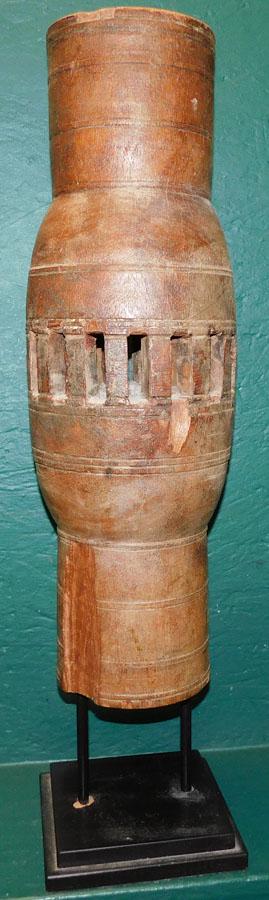 Antique Turned Wood Element On Stand (1 of 3)