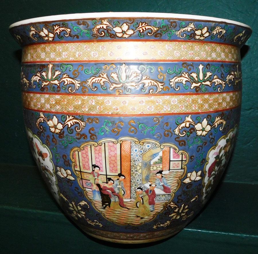 Porcelain Oriental Fish Bowl (1 of 6)