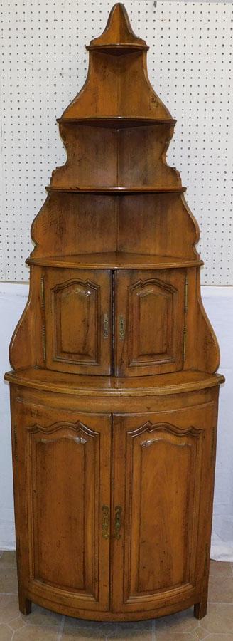 Provincial Walnut Corner Cabinet (1 of 3)