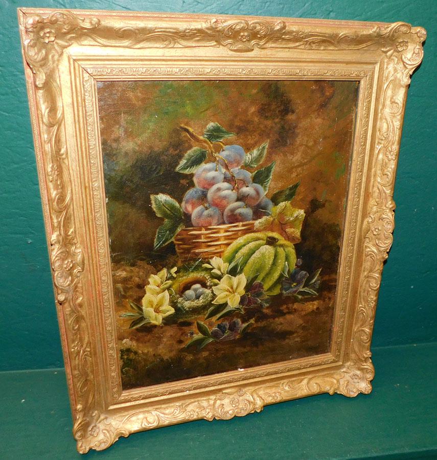 Oil on Canvas Still Life - E. Steele (1 of 3)