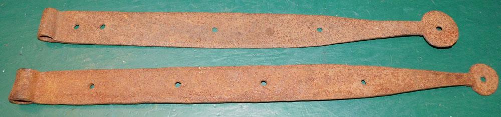 Two 19th C Wrought Iron Hinges (1 of 3)