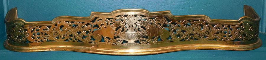 Brass Open Work Fire Fender (1 of 3)