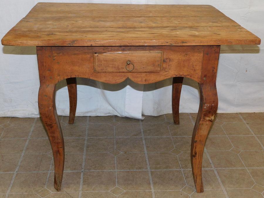 18th C Country French Cherry One Drawer Work Table (1 of 6)