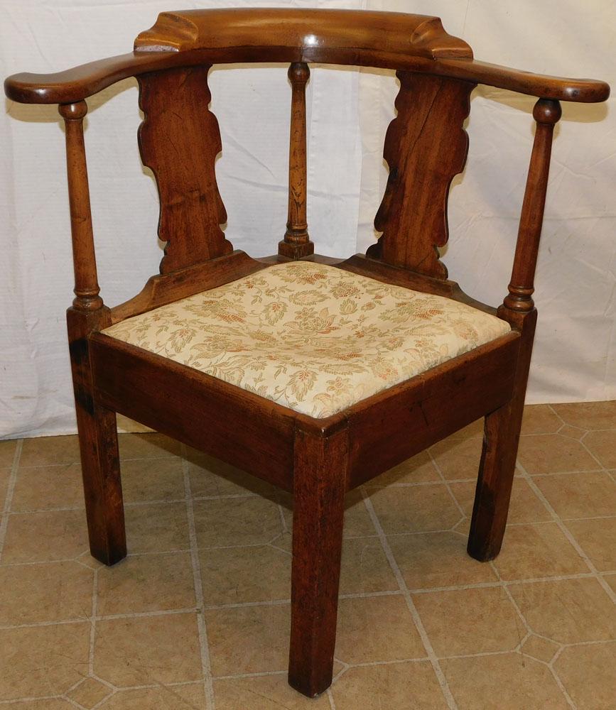 19th C Mahogany Corner Chair (1 of 3)