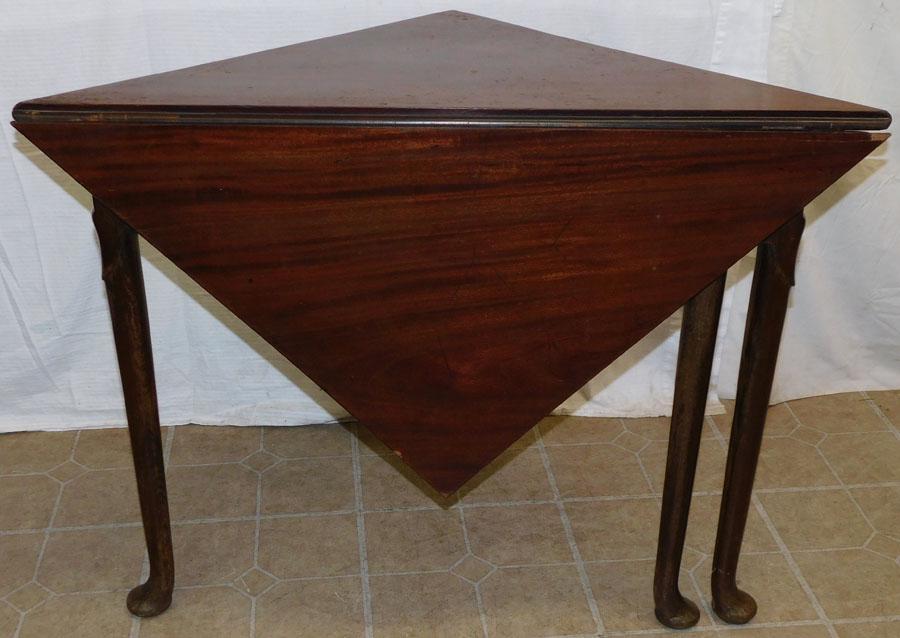 19th C Mahogany Corner Drop Side Table (1 of 8)