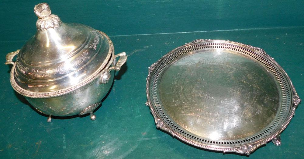 Silver Plated Covered Dish & Savor (1 of 4)