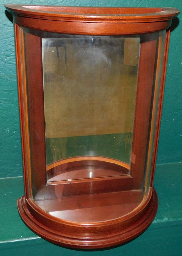 Mahogany & Glass Candle Sconce Cabinet by Colonial Williamsburg: Mahogany & Glass Candle Sconce Cabinet by Colonial Williamsburg. 13 1/2" W 7 1/2" D 17 3/4" H