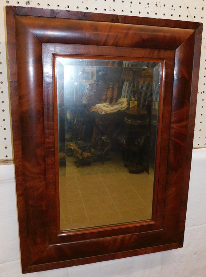 Antique Mahogany Ogee Framed Mirror (1 of 3)