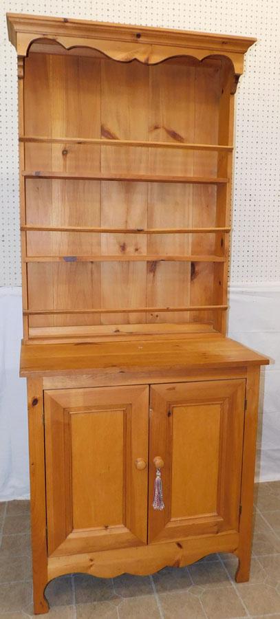 Pine 2 Part Plate Rack Hutch (1 of 3)