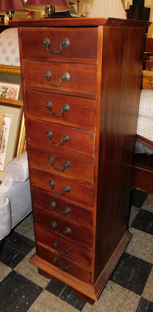 Mahogany 10 Drawer Chest (1 of 4)