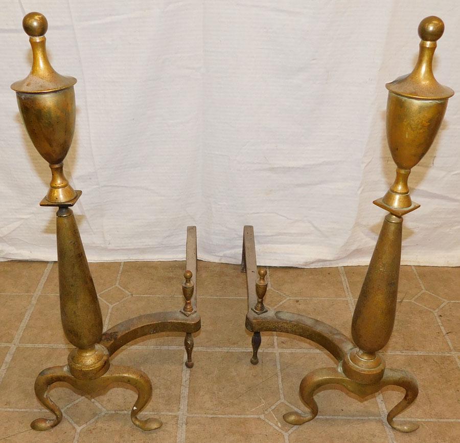 Antique Brass Andirons (1 of 1)
