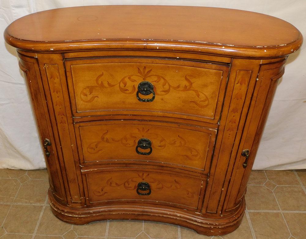 Painted Kidney Shaped Cabinet (1 of 5)