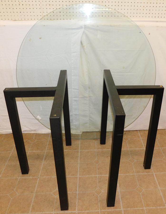 Metal Base Glass Top Table (1 of 2)