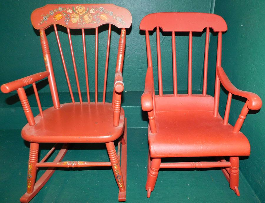 Two Painted Childs Rockers (1 of 3)