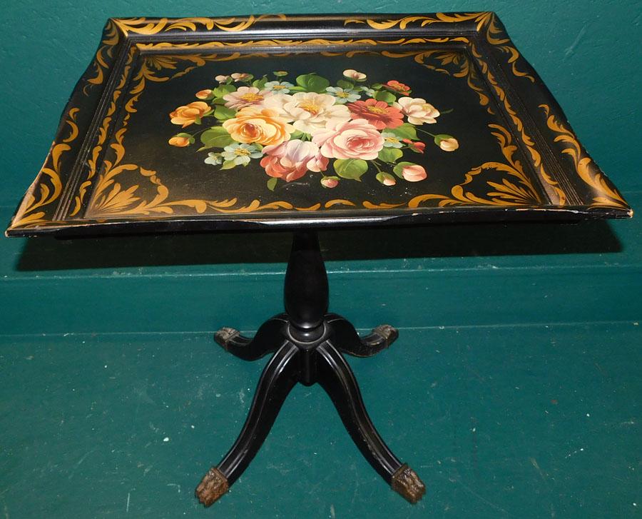 Paint Decorated Tray Top Tilt Table (1 of 5)