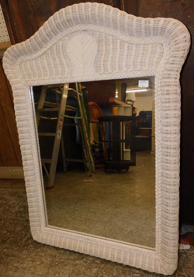 Wicker Framed Mirror (1 of 2)