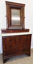 Empire Mahogany Marble Top Chest W/ Mirror